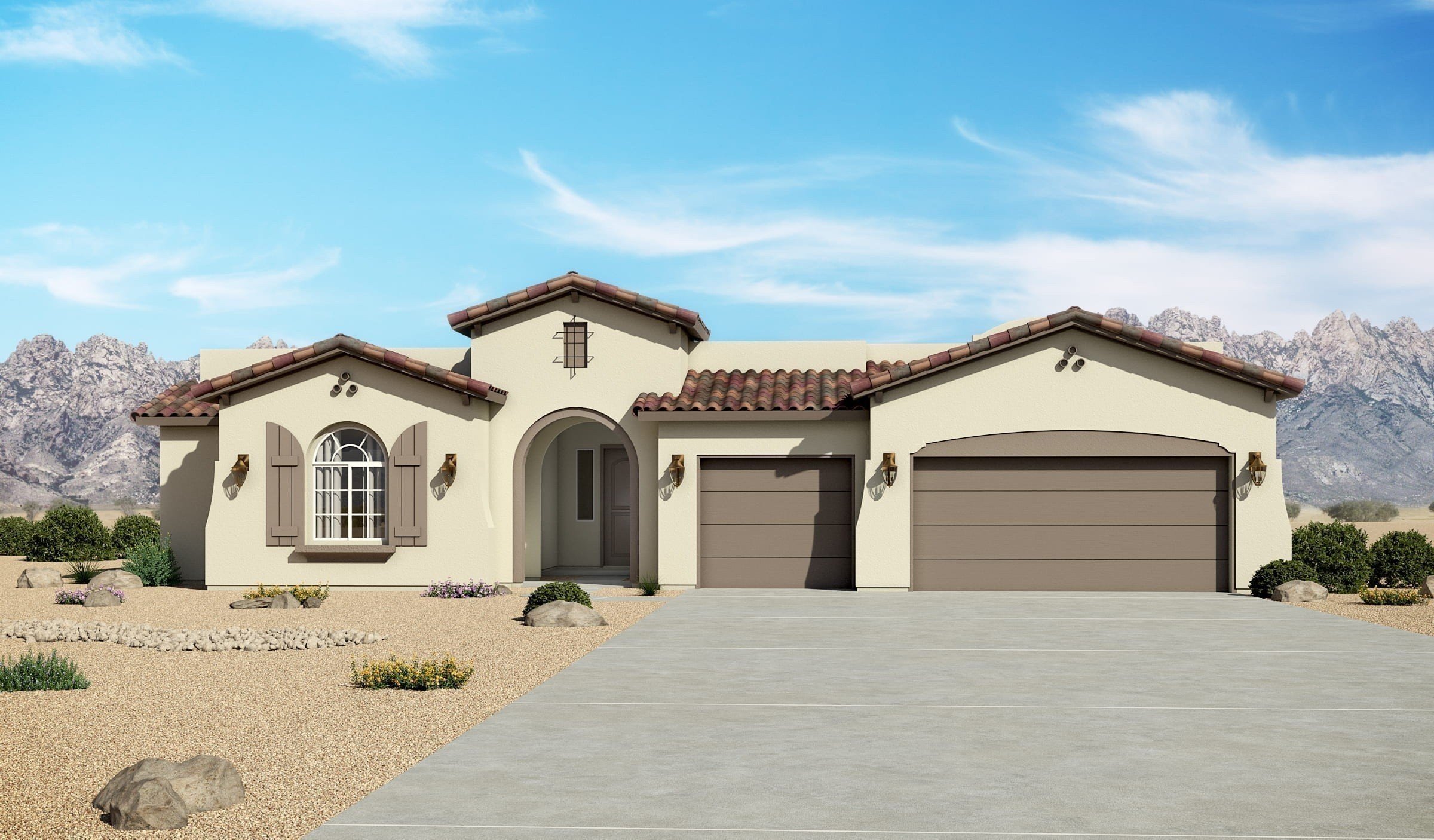 Lomas Encantadas 3012 Spanish Colonial Elevation