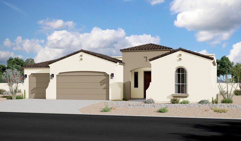 Red Hawk Estates 2350 Spanish Colonial 3CG Rendering